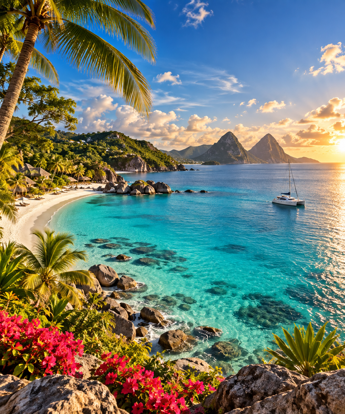 Caribbean tropical coastline